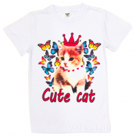 20-103206 "CAT", Футболка, 8-12 лет, белый 20-103206 "CAT", Футболка, 8-12 лет, белый